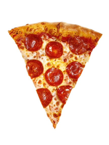 A slice of pepperoni pizza